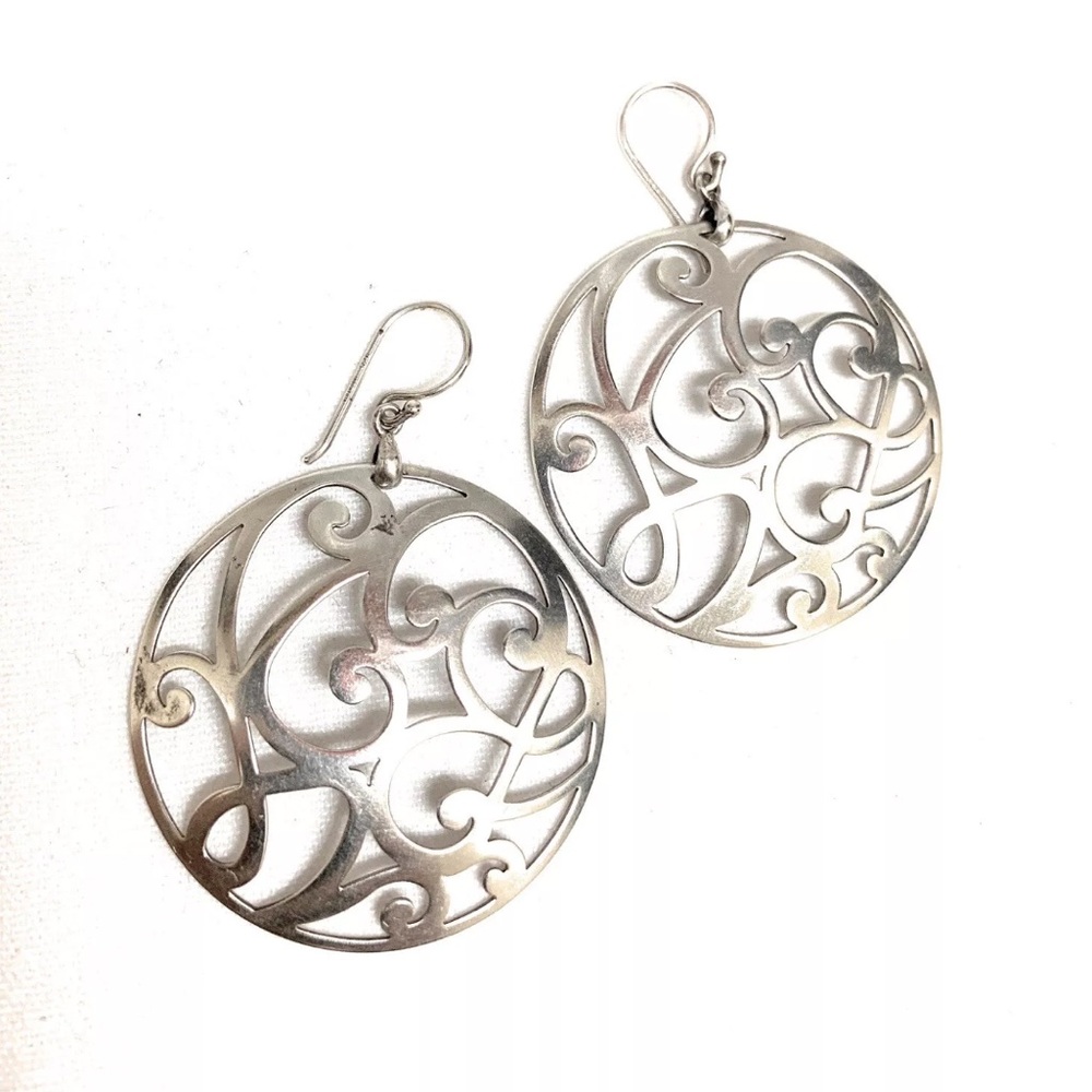 NEW Silpada Vintage Sterling Silver Scroll Dangle Earrings - Picture 3 of 7